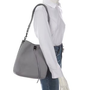 Rebecca Minkoff Darren Studded Shoulder Bag in Smoke Grey